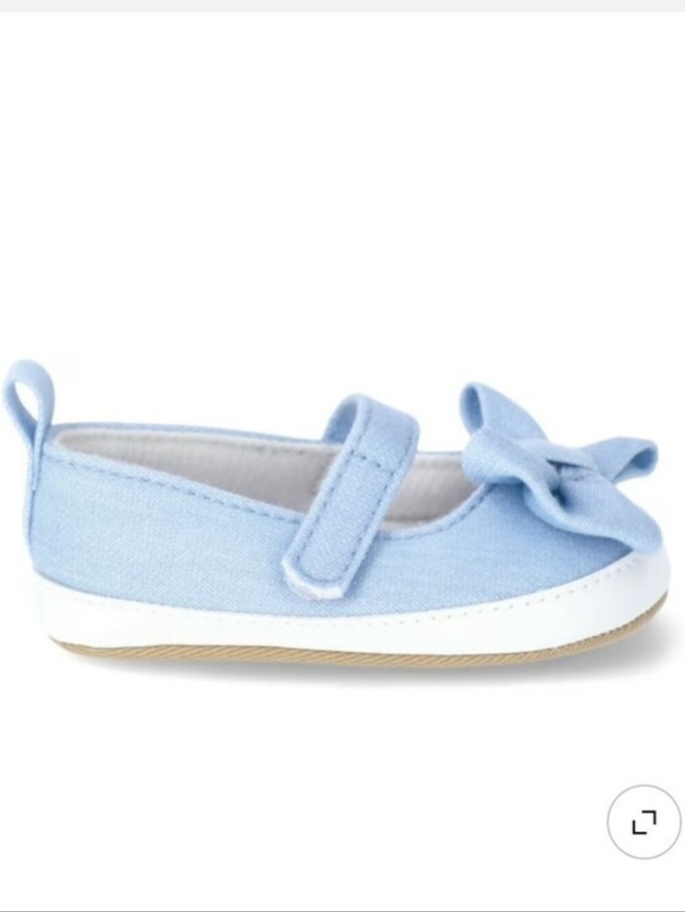 Baby Mary Jane Bow Shoes in Light Blue